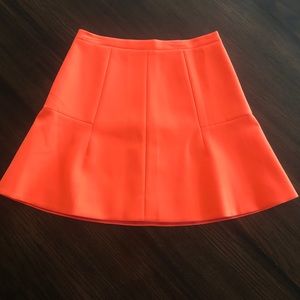 J Crew fluted mini skirt in double crepe
